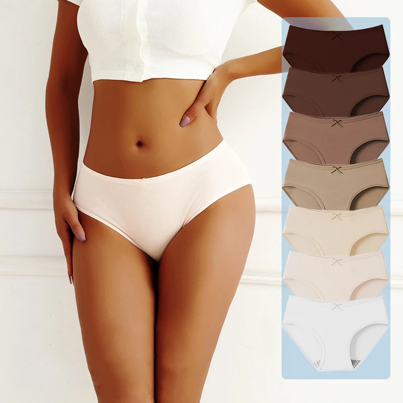 

Женское нижнее белье, 7 шт., женские хлопковые трусики с низкой посадкой, трусики для девушек, сексуальное нижнее белье, мягкие шорты, женское нижнее белье