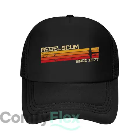 “Rebel Scum Since 1977” Retro Text Mesh Baseball Cap
