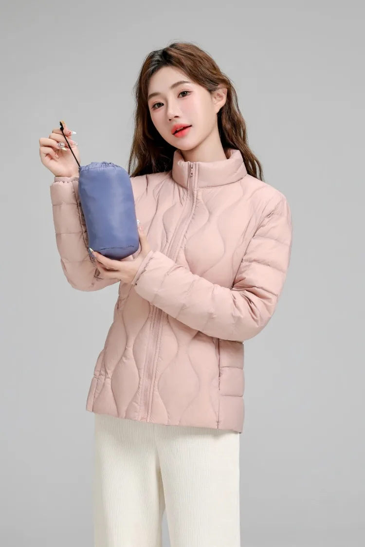 Dames lentejas mode korte ultralichte opvouwbare pufferjassen 15 kleuren vrouwelijke dons warme Koreaanse slim fit parka's