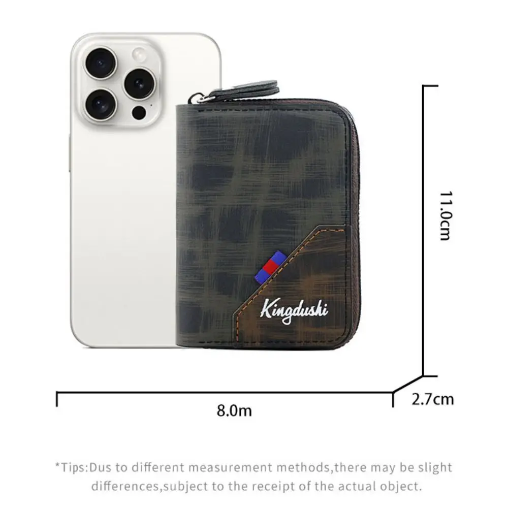 بو الجلود قصيرة سستة المحفظة 11 بطاقات سليم حامل صغير متجمد محفظة حامل مقاوم للماء المرقعة الرجال محفظة نسائية للعملات المعدنية الهدايا