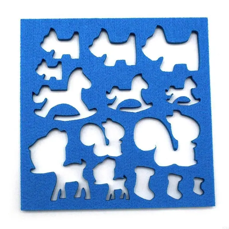 

97BA 7pcs Felt Mold Needle Felting DIY Craft Stencil Applique Handicraft Woolen Felting Shaping Mould Sewing Accessories