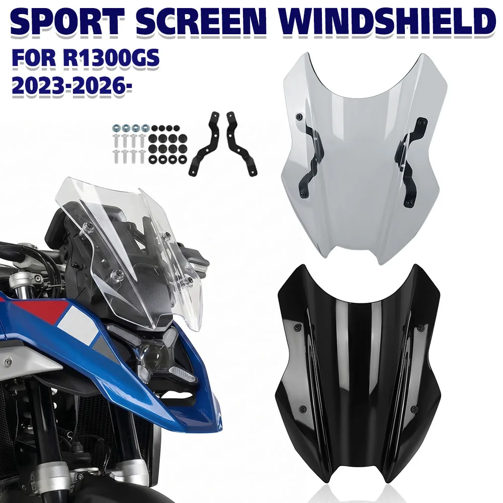 

R1300GS Front Sport Screen Windscreen Spoiler Windshield Fairing Viser Visor Wind Screen Deflector For BMW R 1300 GS 2023-2026-