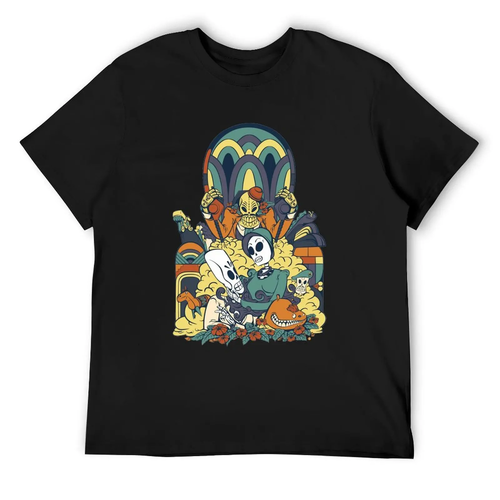 

Grim Fandango Vintage Videogame Artwork T-Shirt anime tshirt cute tops plain t shirts men