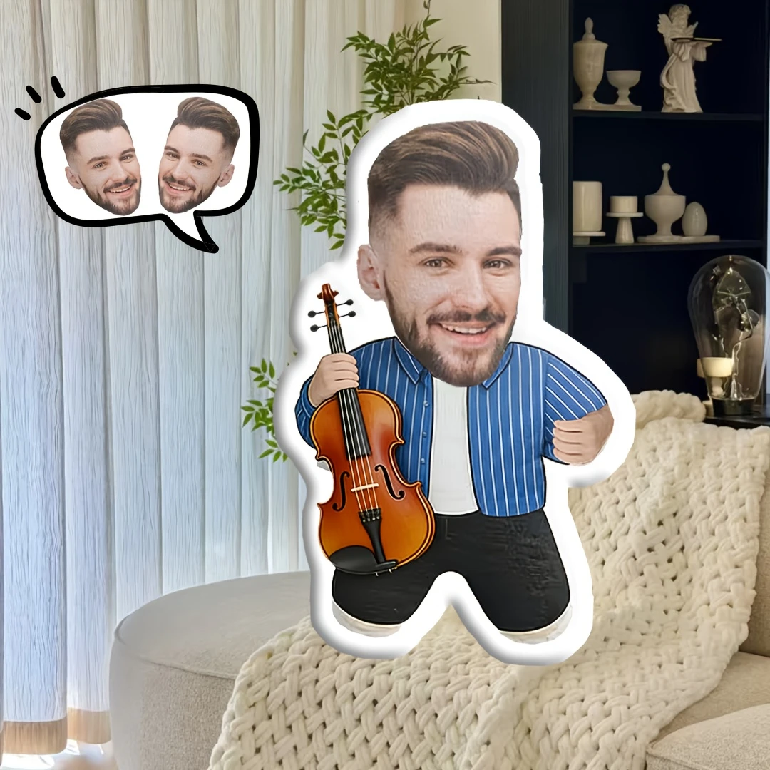Custom Face Pillow, Unique Commemorative Pillow and Thanksgiving, Soft and Personalized Cushion with Novelty Effect, Cute Human