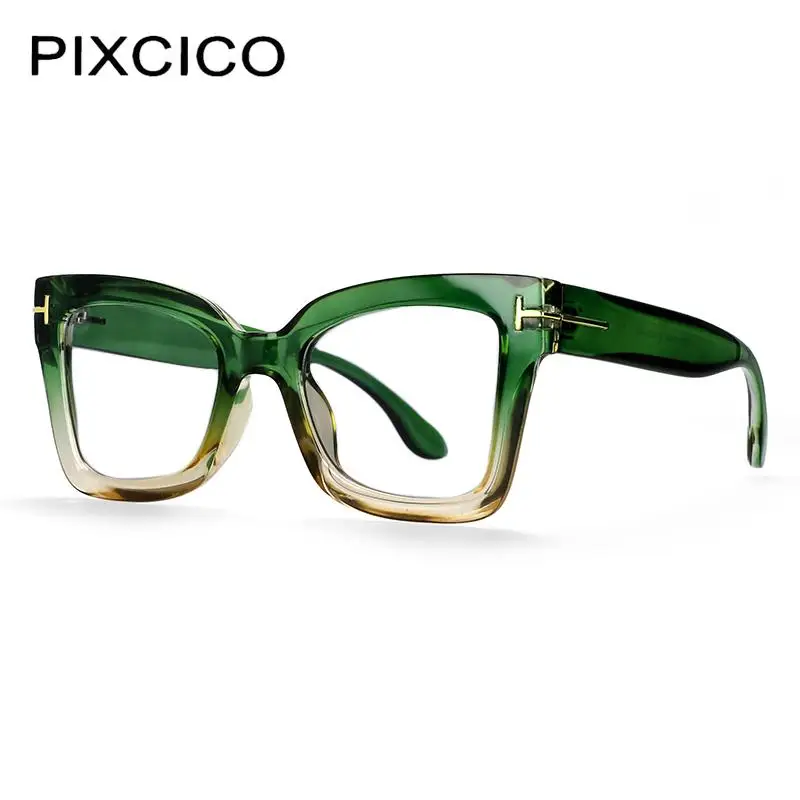 R56785 Brand Designer Rivet Reading Glasses Lady Luxury Cat Eye Clear Eyewear Men Square Presbyopic Eyeglass Dioptric +50~+350