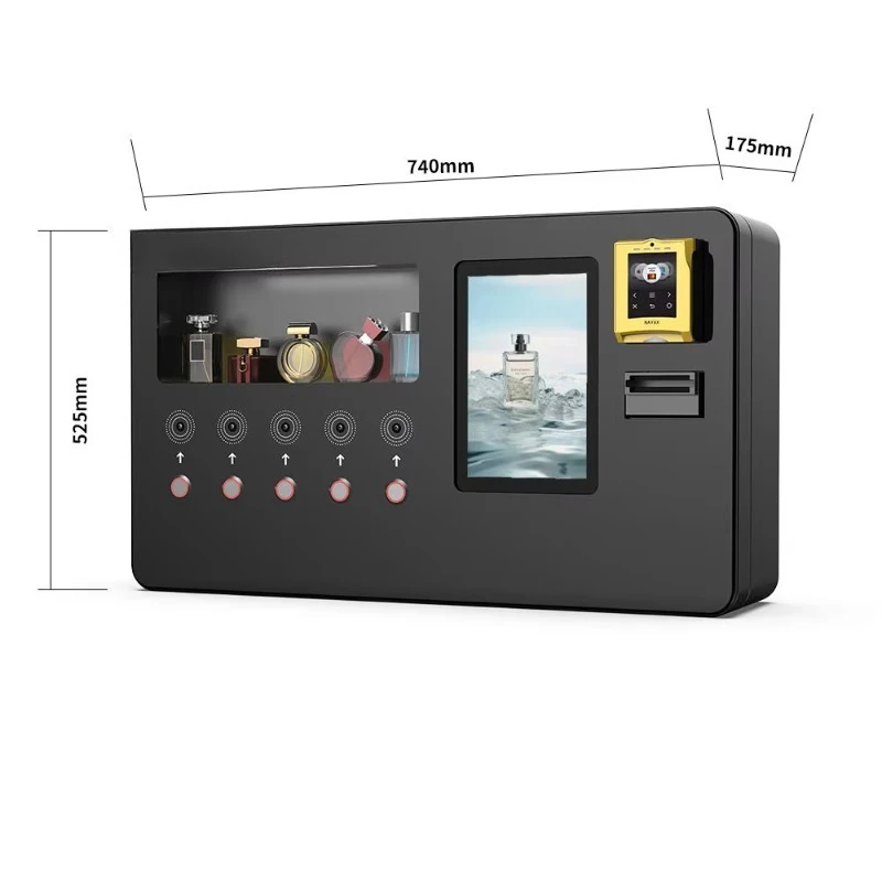 

Customize Commercial Coin Card Operated Fragrance Cologne Spray Perfume Puffer Vending Machine for Sale