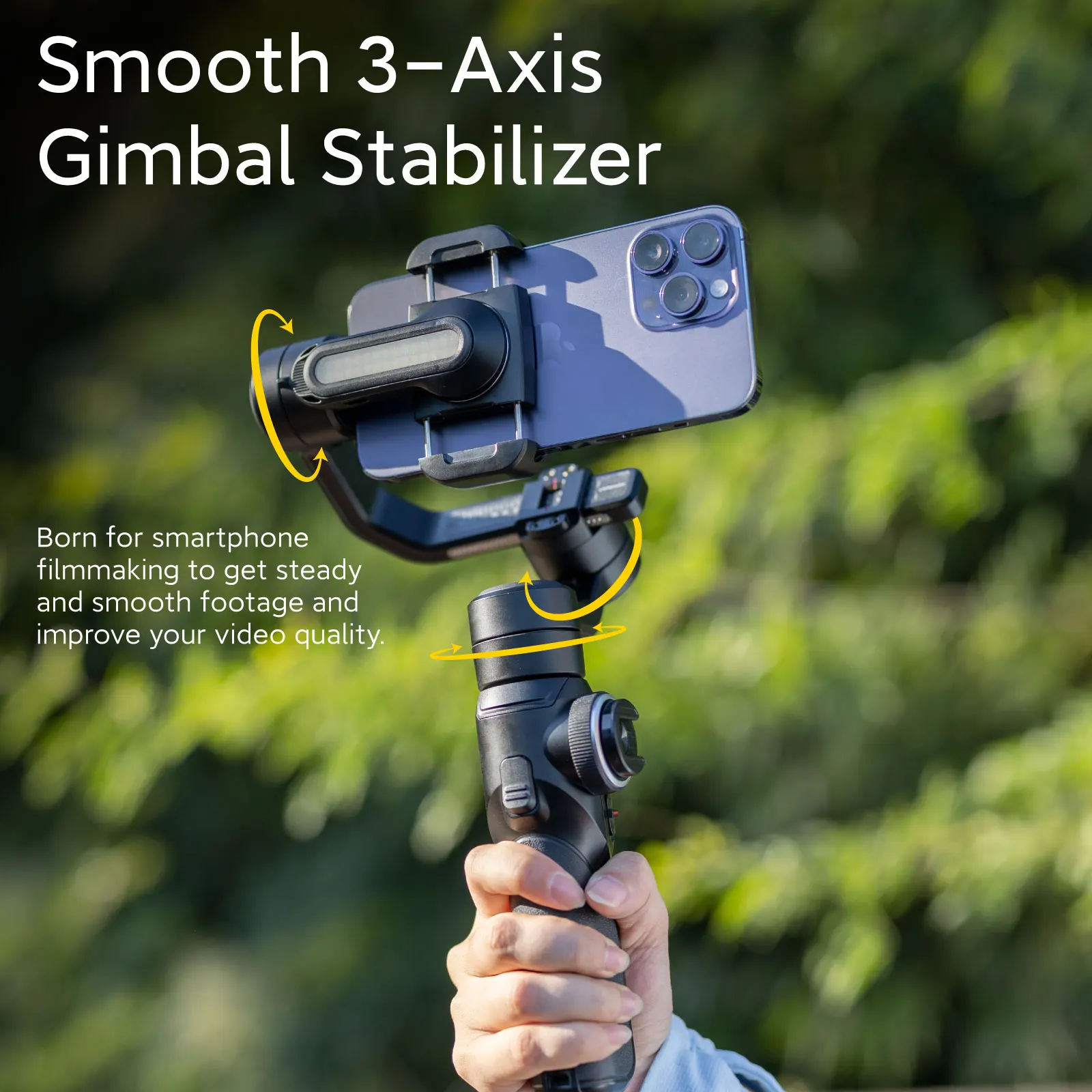 AOCHUAN Smart S2 3-Axis Intelligent Gimbal Stabilizer Built-in telescopic extension pole