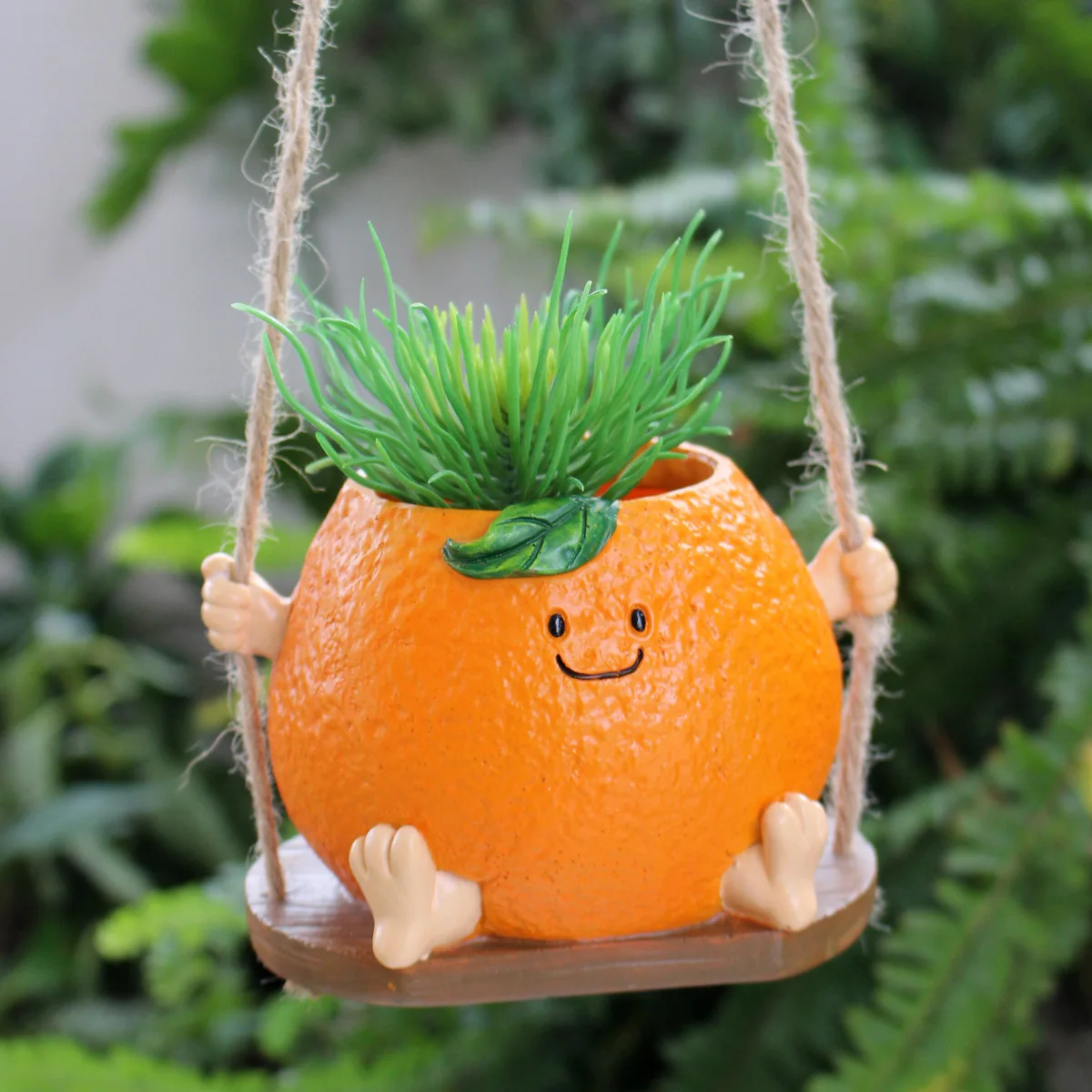 

Swing Resin Flower Pot Cartoon Flowerpot Creative Wall Hanging Head Planter Multifunctional Home Garden Patio Accessories