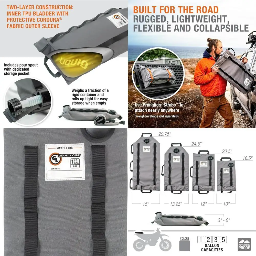 

Armadillo Bag, Utility Bladder for Safe Transport and Storage of Powersports and Automotive Fluids, for Motorcycles, UTVs and AT