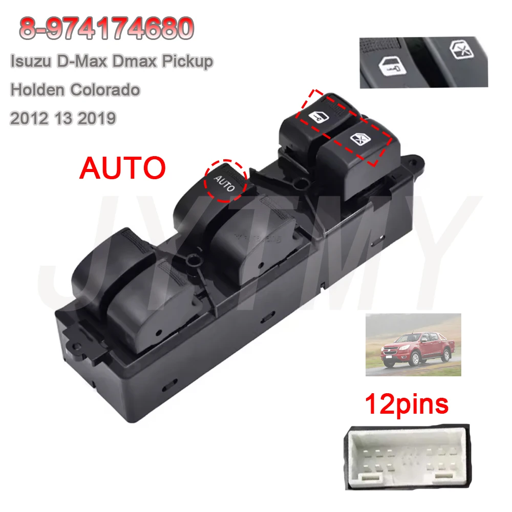 

Car Accessories Window Control Switch for Isuzu D-Max Dmax Pickup Holden Colorado Glass Lifter Adjust Button Parts 8-974174680