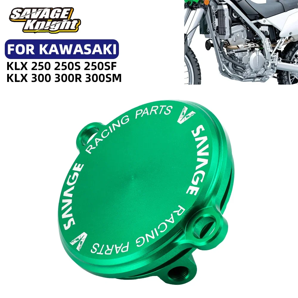 For KAWASAKI KLX 250 250S 250SF KLX 300 300R 300SM NINJA 250SL Z250SL Engine Oil Filter Cover KLX250 KLX300 Filter Cap Part