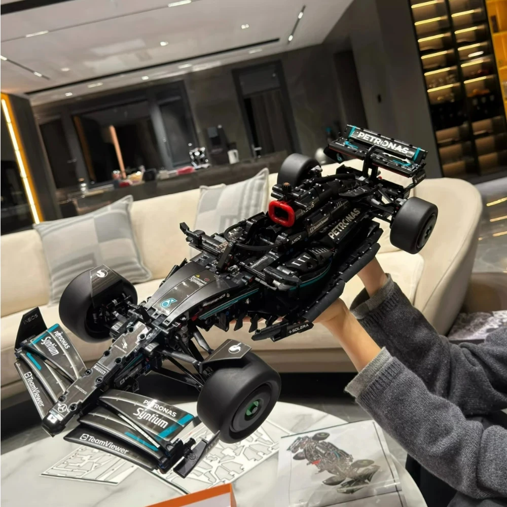 طبق الأصل 42171 مجموعة مرسيدس بنز ليغو الميكانيكية سلسلة مرسيدس بنز f1 سباق السيارات بناء لعبة المكعبات هدية عيد ميلاد #2