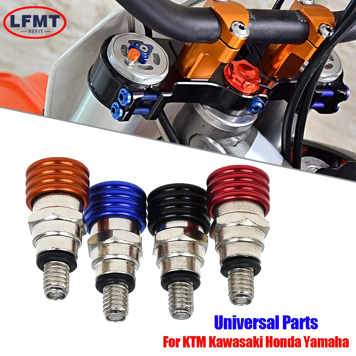 

M4x0.7 M5x0.8 CNC Front Fork Bleeder Relief Valve for Suzuki Yamaha Kawasaki Honda KTM SX XC EXC EXCF XCFW Motorcycle Universal