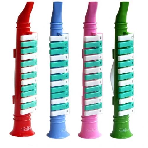 Imagen 2 del producto Melodica Organo bucal de piano de plástico para niños / melodoón para niños, instrumentos musicales de pipa, bocina y clarinete, 13 teclas