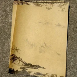 8 Stücke Vintage Kraftpapier Schreibbrief Chinesische Landschaft Briefpapier Romantische Notizmalerei Papier Schule Bürobedarf