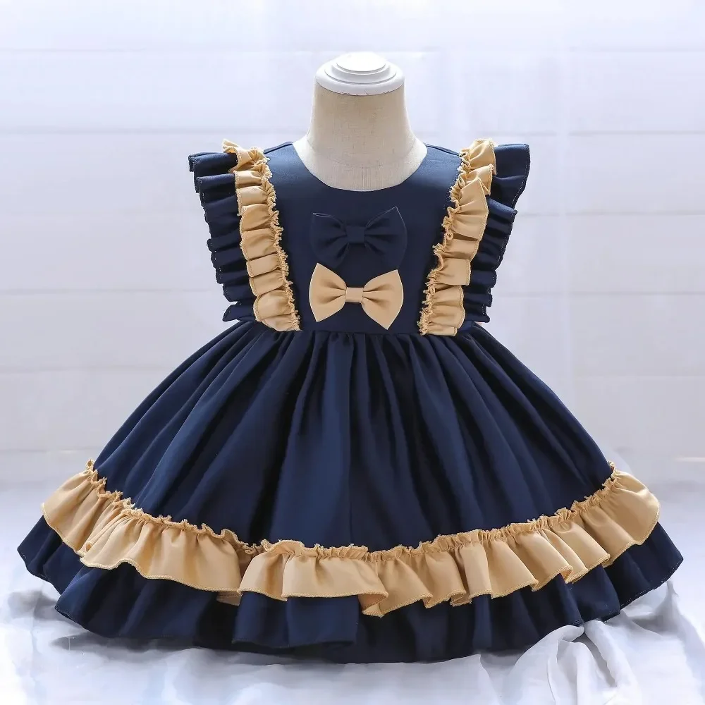 女の子のためのふくらんでいるプリンセスドレス,子供服,花嫁介添人ドレス,派手な機会の服,スペインスタイル,ロリータ