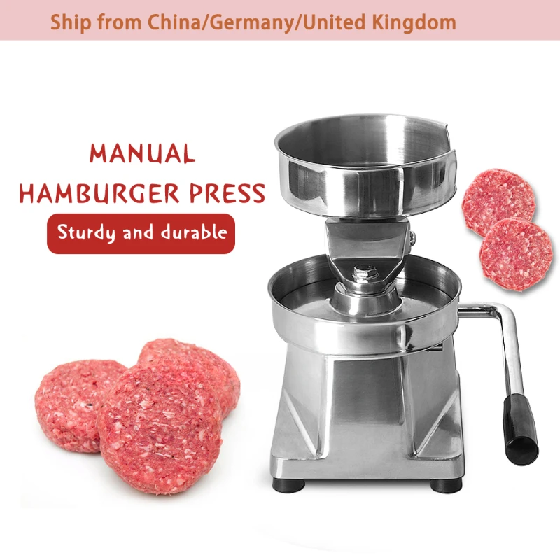 

Burger Press Burger Patty Maker Dia 100/130/150mm Hamburger Presser Machine With 500pcs Burger Paper Manual Kitchen Gadgets