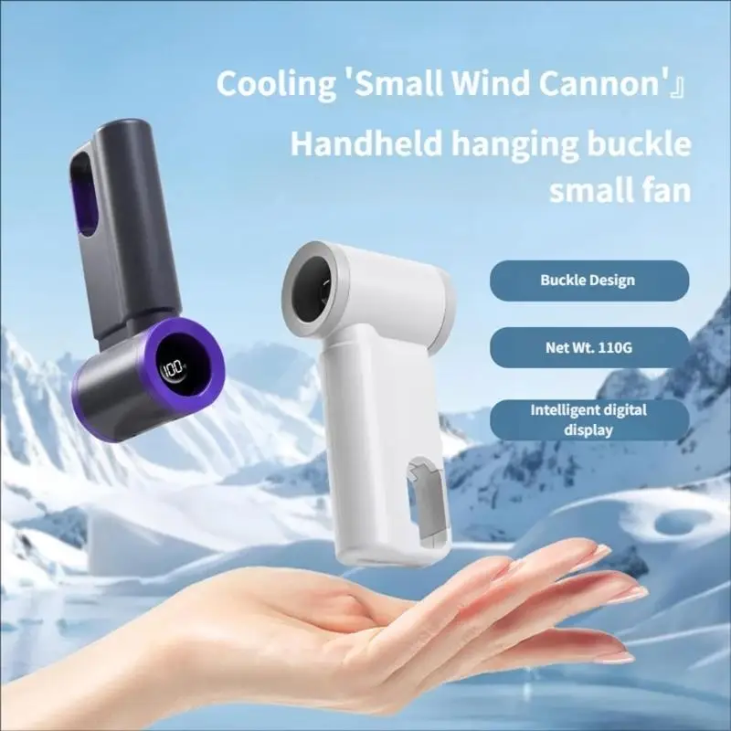 Miniature Digital Display Screen Personals Fan Plastic Material For Summer Outings 