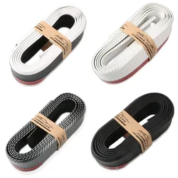 2.5m/8.2ft Car Front Bumper Lip Car Carbon Fiber Universal Side Skirt Splitter Spoiler Car Front Bumper Guard Waterproof