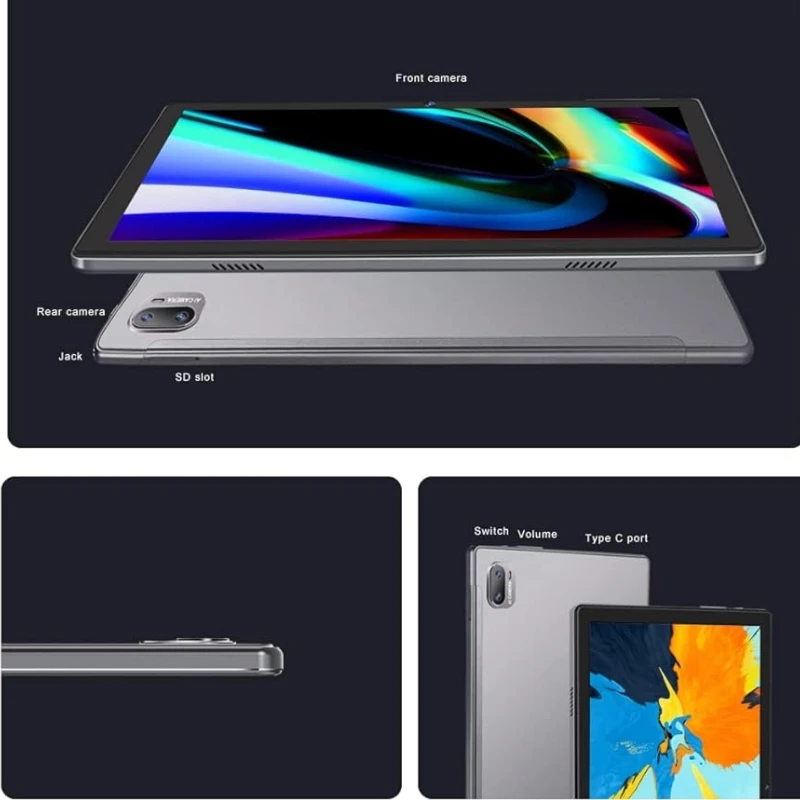 Big Sales Typ-C 10,1 Zoll Android 12 Tablet PC 4 GB RAM 64 GB ROM UNISOC T310 Octa-Core 1280 x 800 Pixel 8000 mAh