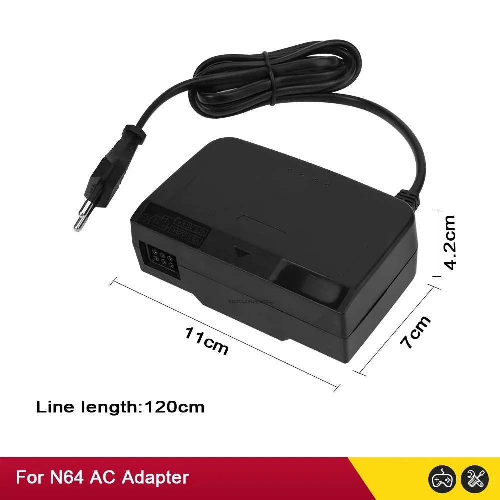 Neues Adapter-Netzteil-Ladekabel mit EU-US-Stecker für N64-Konsole, AC-Adapter-Ladegerät, Gaming-Zubehör – Detail 9
