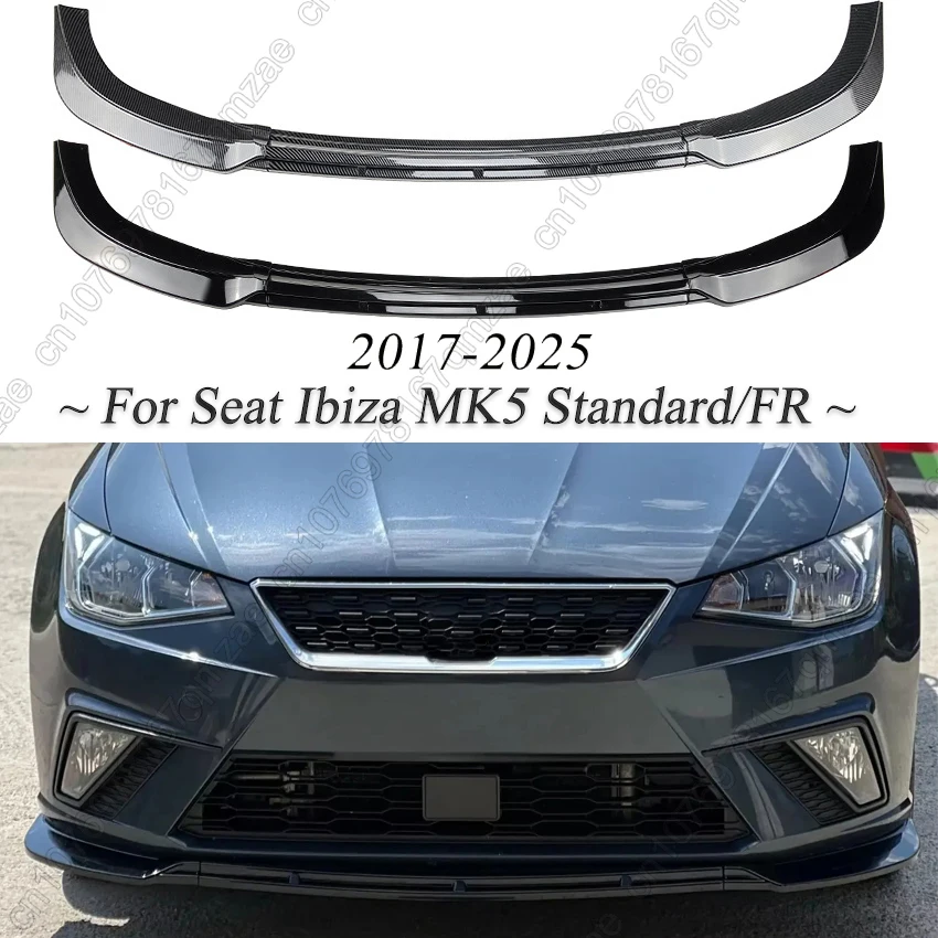 

3PCS Car Front Bumper Lip Spoiler Splitter Lower Diffuser For Seat Ibiza MK5 Standard / FR 2017-2024+ Body Kit Tuning