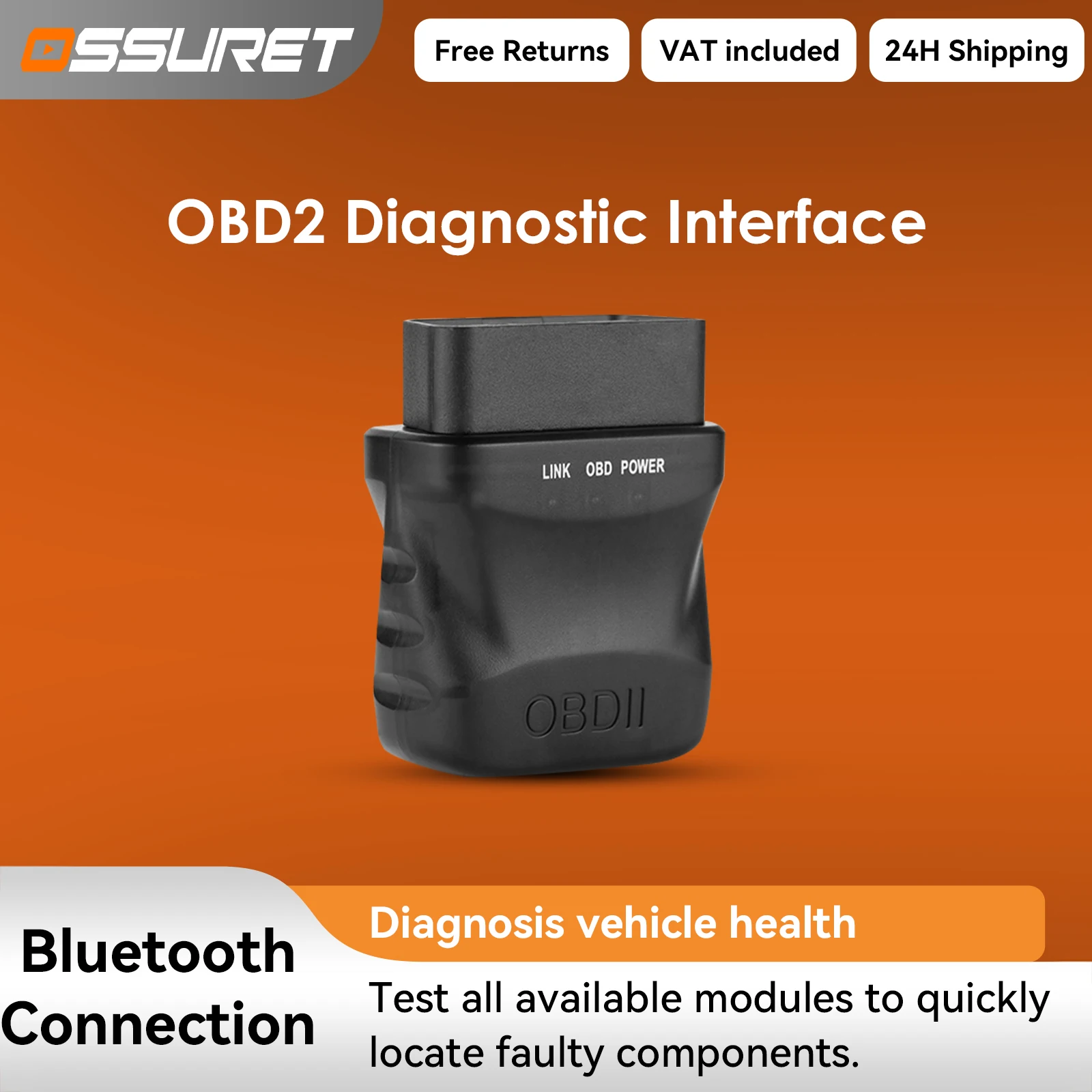 OSSURET Brand Store Auto Monitor PJ-908 Bluetooth OBD2 Scanner Torque Pro für Stereo Navigation Autoradio Head Unit Audio Video