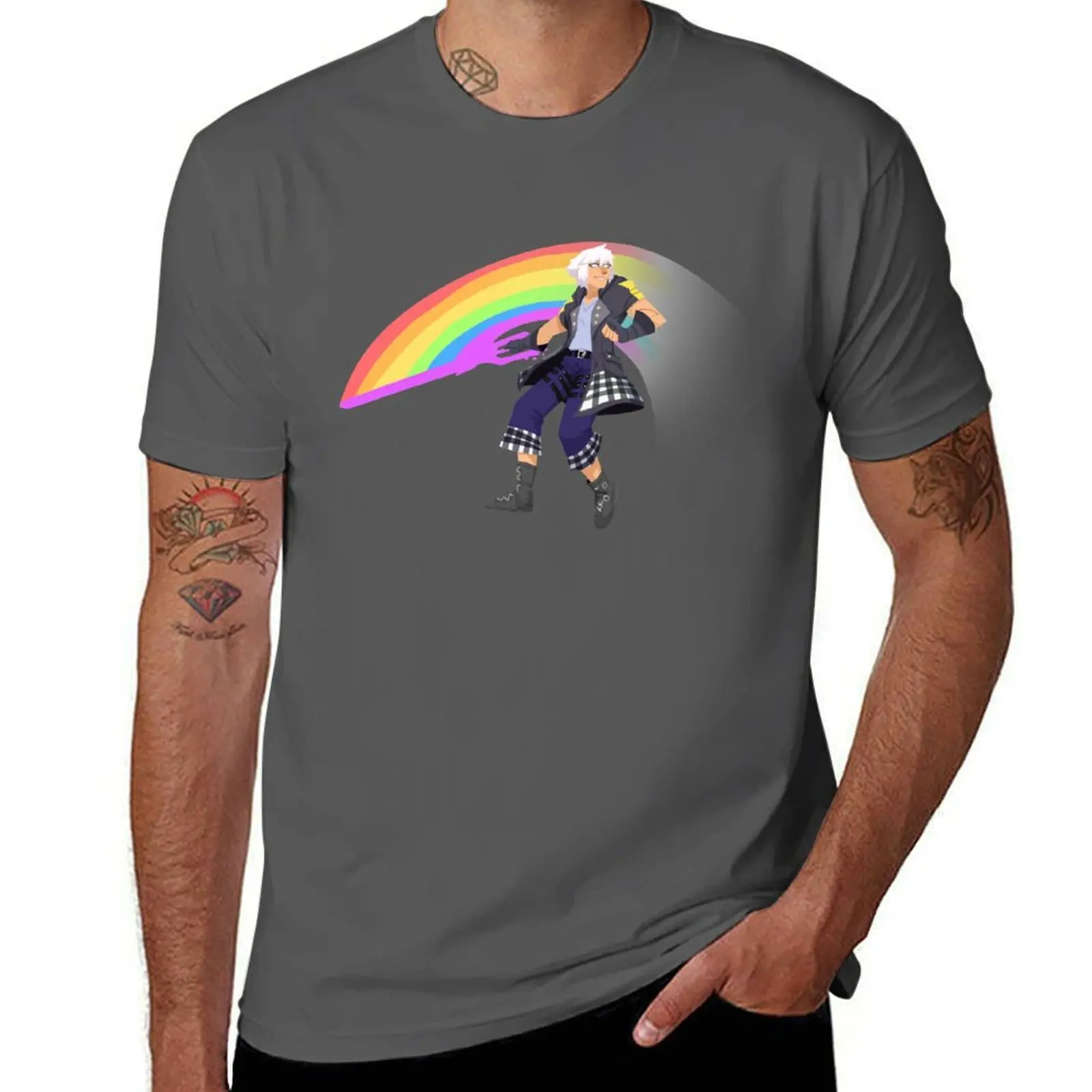 

Rainbow Riku T-Shirt essential t shirt man t shirt graphic funny t shirts man T-Shirt