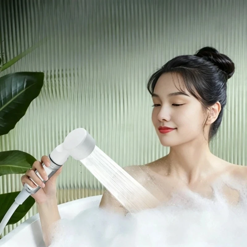 Mini Portable Travel Shower Head Set, High Pressure Filtered Handheld Shower for Hotel Camping Including filter element