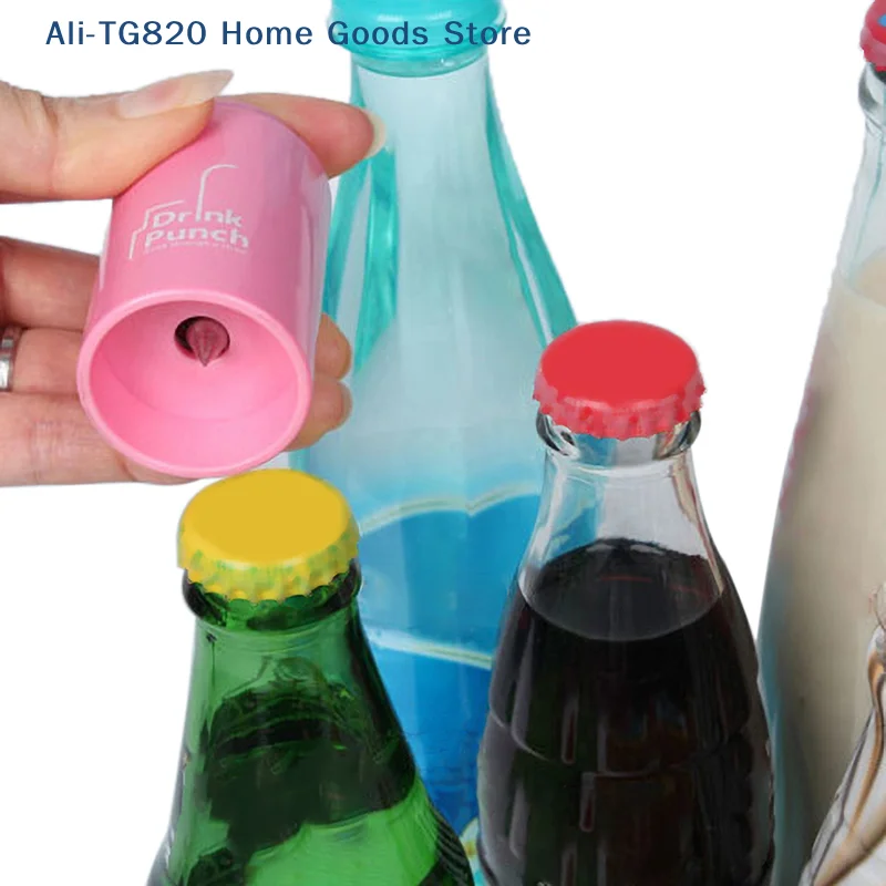 [TG820]1pcs Mini Water Drill Bottle Opener Tools Drink Punch Bottle Cover Hole Punch Opener For Straw For Party Random Color
