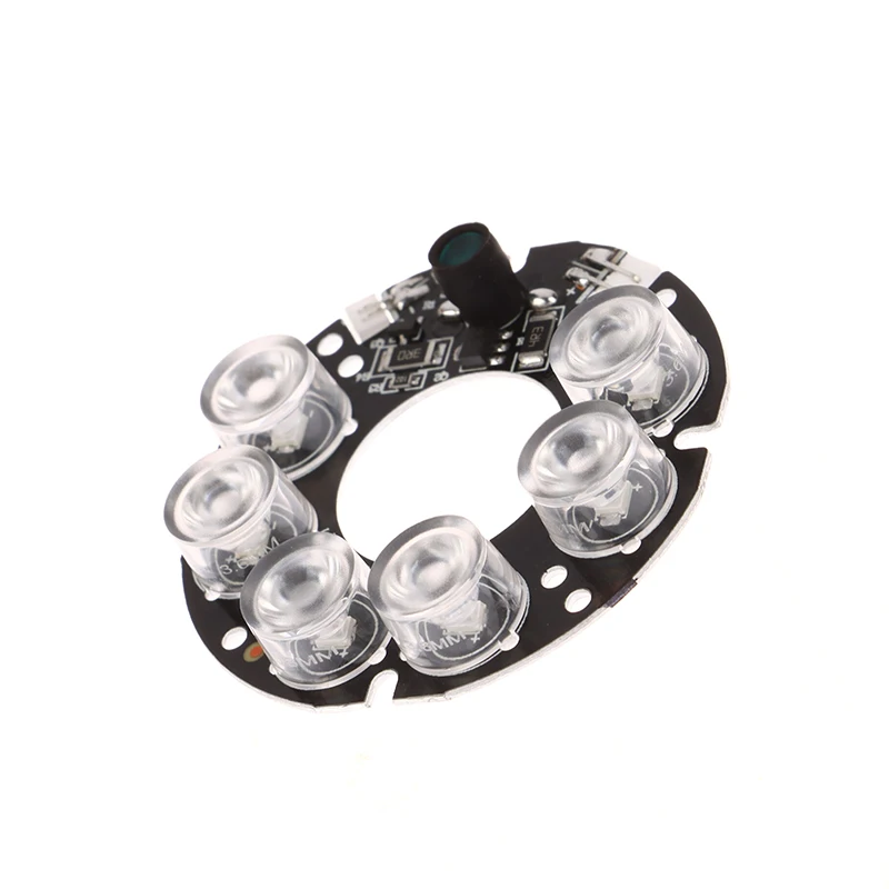 Witrue New 6pcs Array LED IR Leds Infrared Board For CCTV Cameras Night Vision (53mm Diameter)