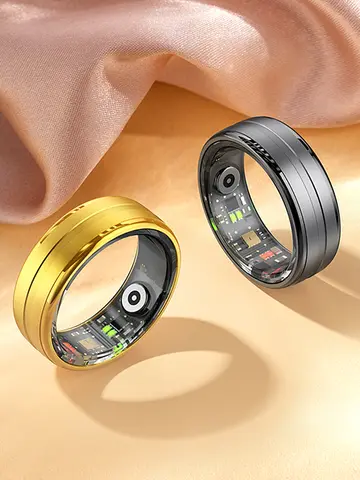 [2024] COLMI R06 Smart Ring Men Women, Heart Rate and Blood Oxygen Monitor, IP68 & 5ATM Waterproof, Multi-sport Mode