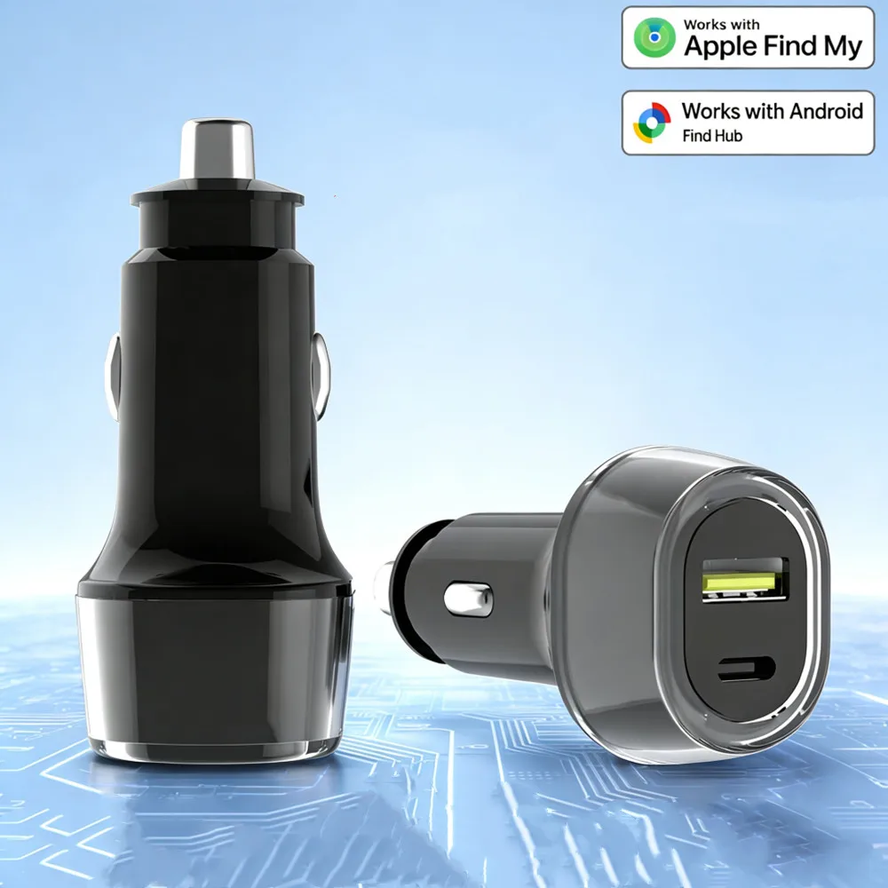 Global positioning function car charger for Apple and Google dual-system GPS tracker easy to hide no need to download APP