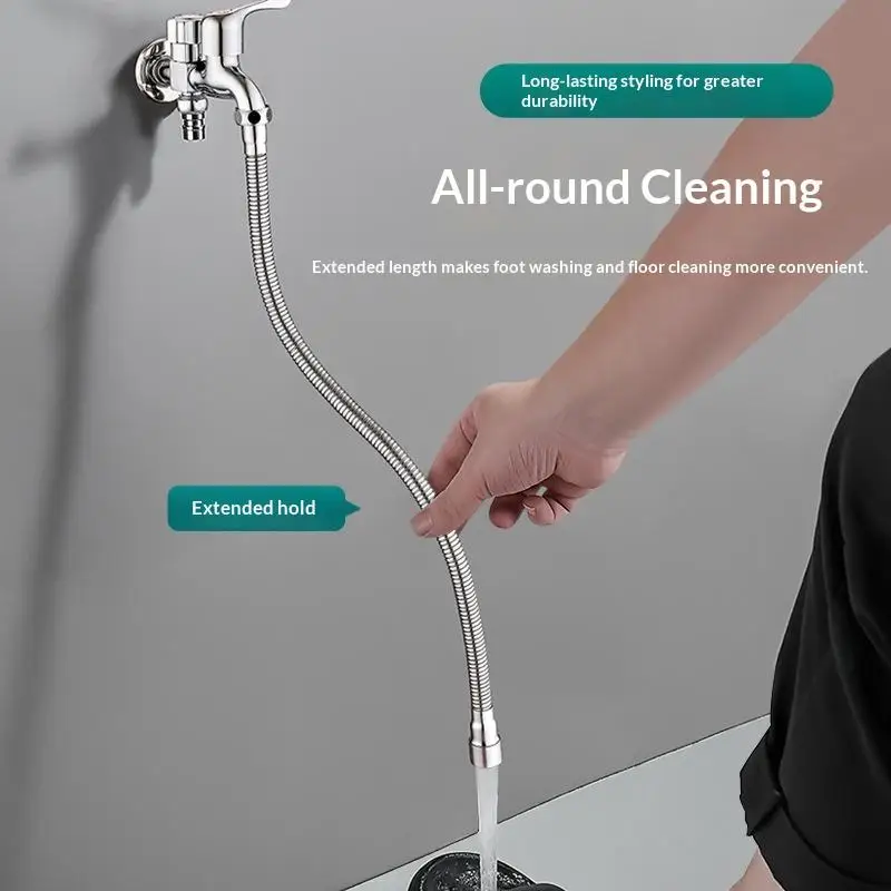 

Faucet Extension Extender Stainless Steel Tap Pipe Tube Flexible for Bathroom and Kitchen