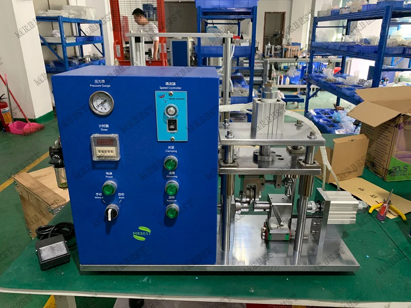 Battery Making Machine Desktop Semiauto Grooving Machine Semiautomatic Battery Capacitor Grooving Machine
