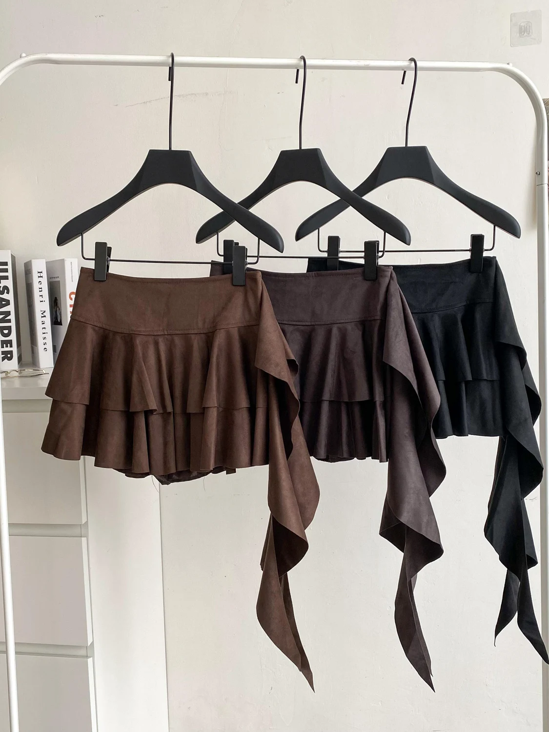 

Korean Sle f Skirt Women's High Waist A-Line Skirt with Lace Design Commute Polyester Fiber Ci Women's Faion