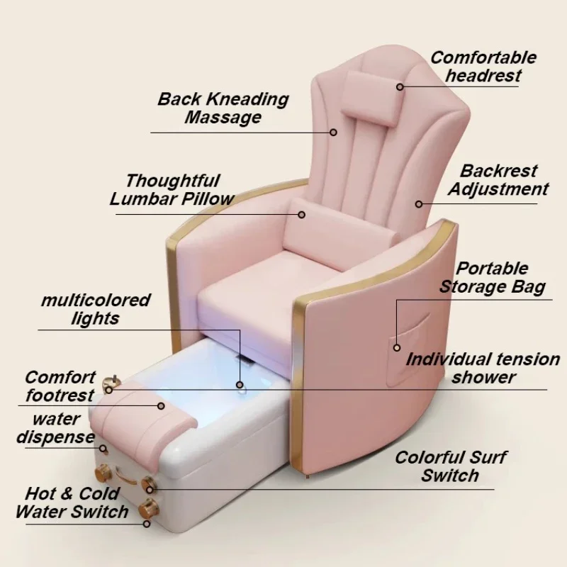 Salon Armchair Backrest Massage Taburete Pedicura Pedicure Chair Spa Massage Manicure Chair Pedicure Sofa Foot Professional Nail