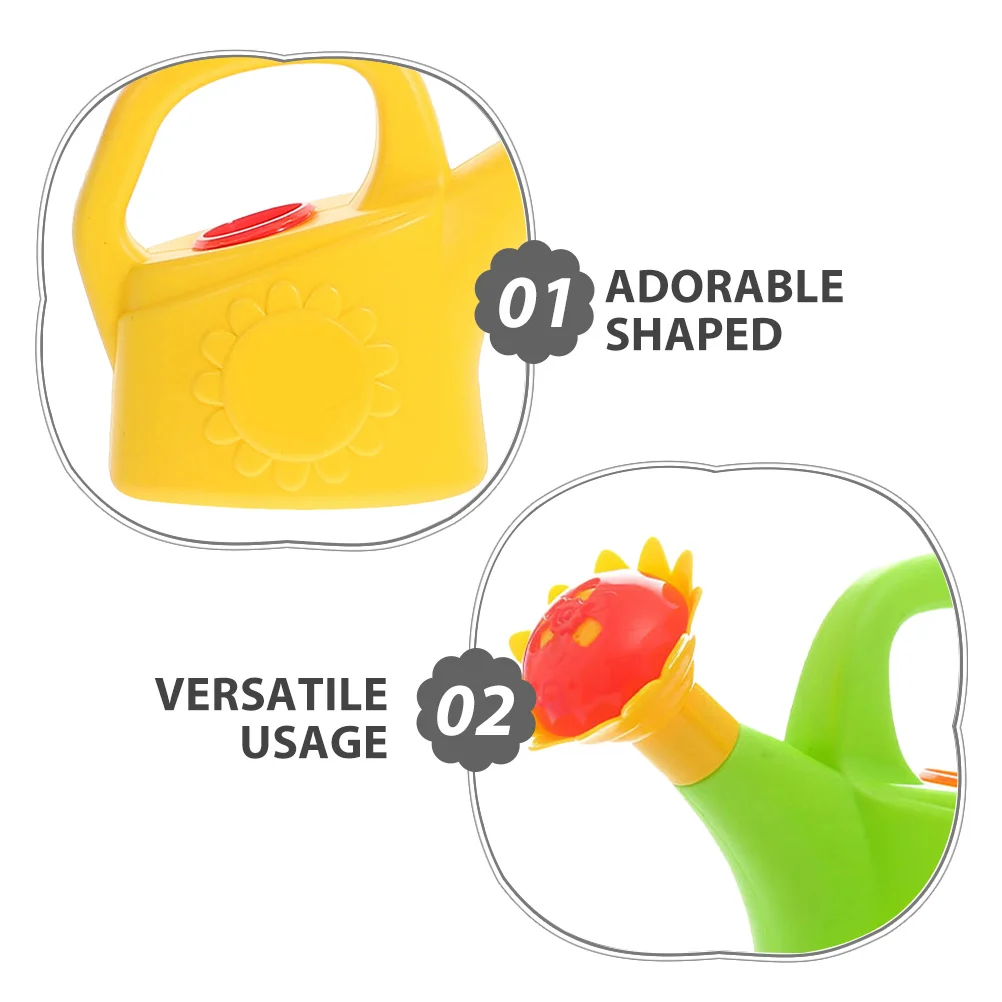 3 pezzi annaffiatoio per bambini design simpatico cartone animato leggero gioco per interni ed esterni annaffiatoio divertimento per il bagno di apprendimento precoce