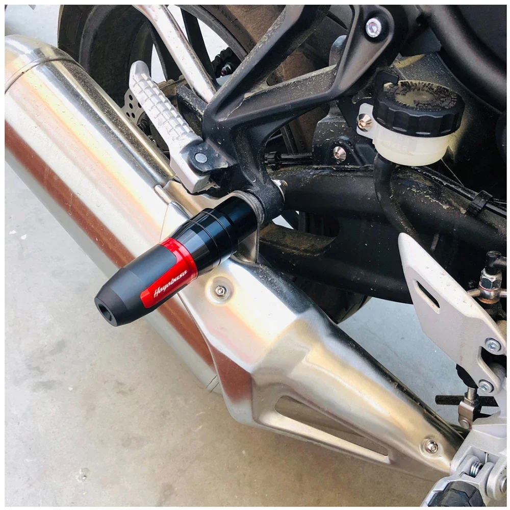 Exhaust Frame Sliders Crash Pad For Suzuki Hayabusa GSX1300R GSXR1300 GSX 1300R Falling Protection CNC Motorcycle Accessories