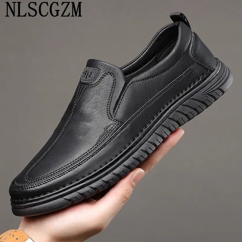 Slip on Shoes Men Casuales Leather Shoes for Men Loafers Men Casual Shoes Luxury Sneakers Italiano Office 2024 Zapatillas Hombre