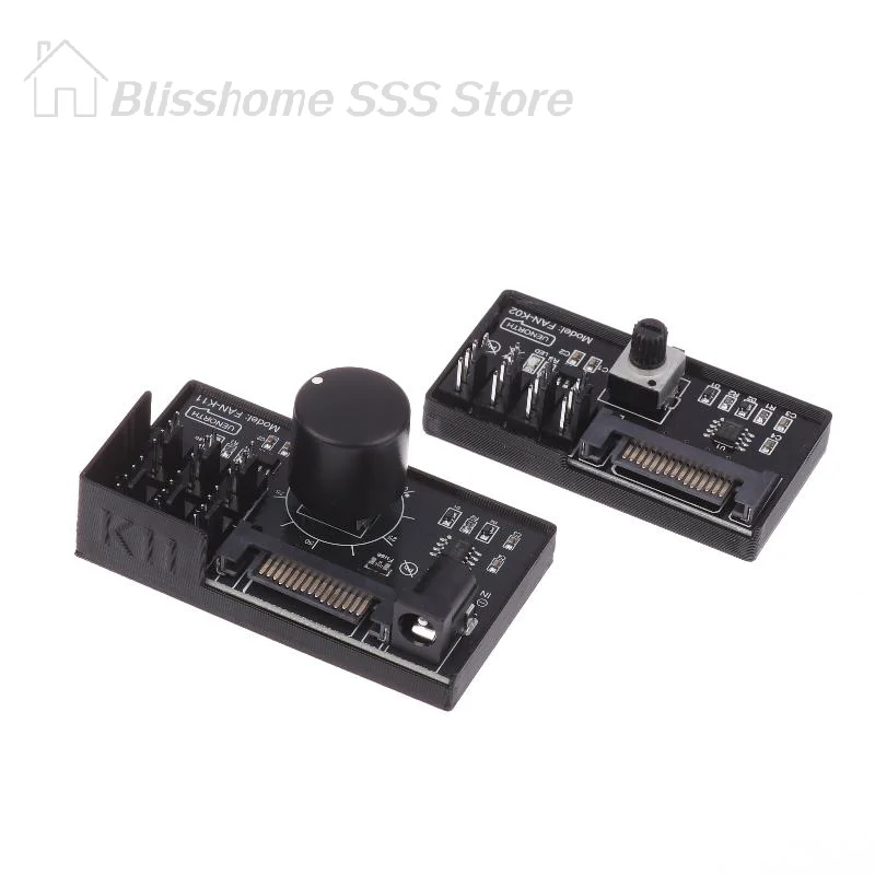 【S】PWM Fan Speed Controller SATA DC Power On 4Pin Fan Governor NAS Server Fan Speed Regulator 4-Way 6-Way PWM Fan HUB Control