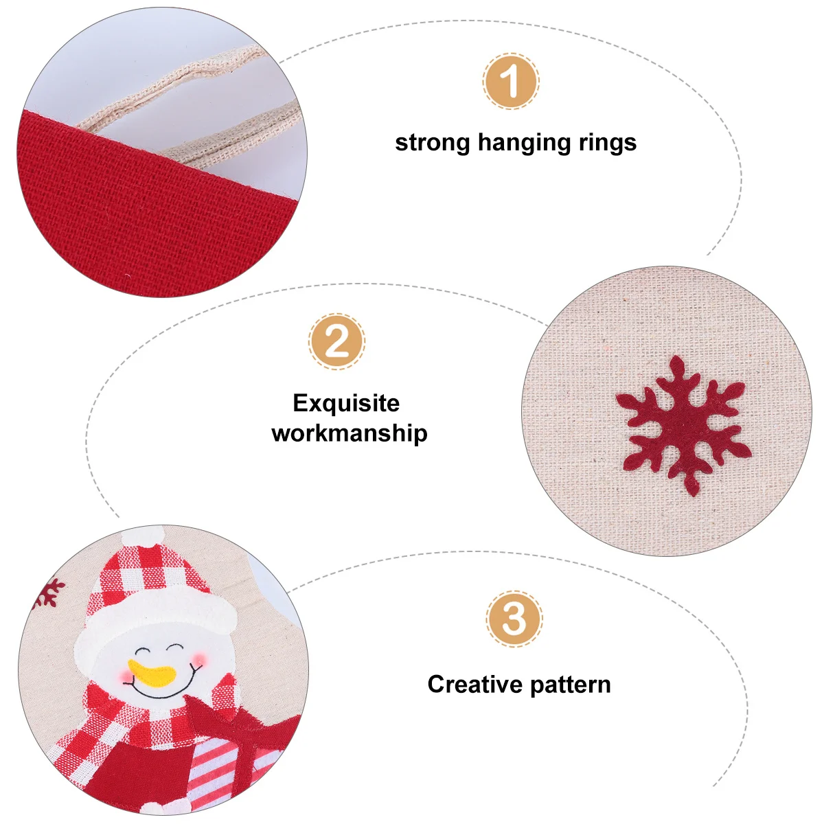 

1Pcs Christmas Gift Bag Candy Pouch Santa Sock High-Quality Flannel Stocking for Kids Surprise Party Decoration Storage