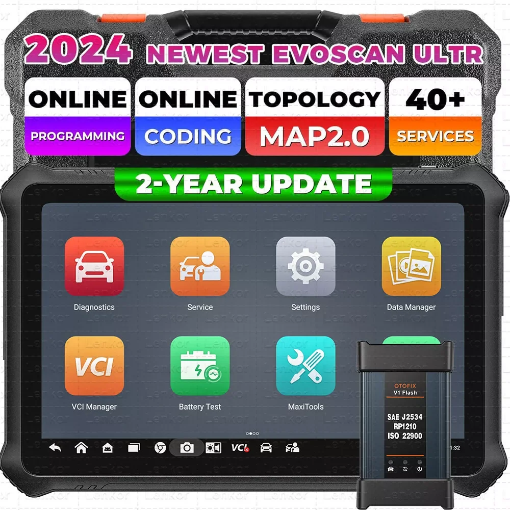 

OTOFIX EvoScan Ultra Car Diagnostic Scanner J2534 OEM ECU Programming Coding Scanner Tool 2 Years Free Update Topology Mapping