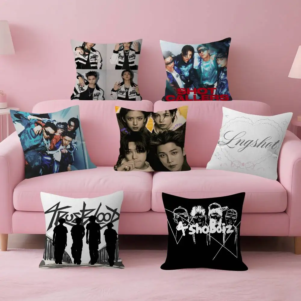 L-l-lNGSHOT cool Double-sided Printed pillow cover Short plush Suitable living rooms bedrooms sofas throw cushion cover