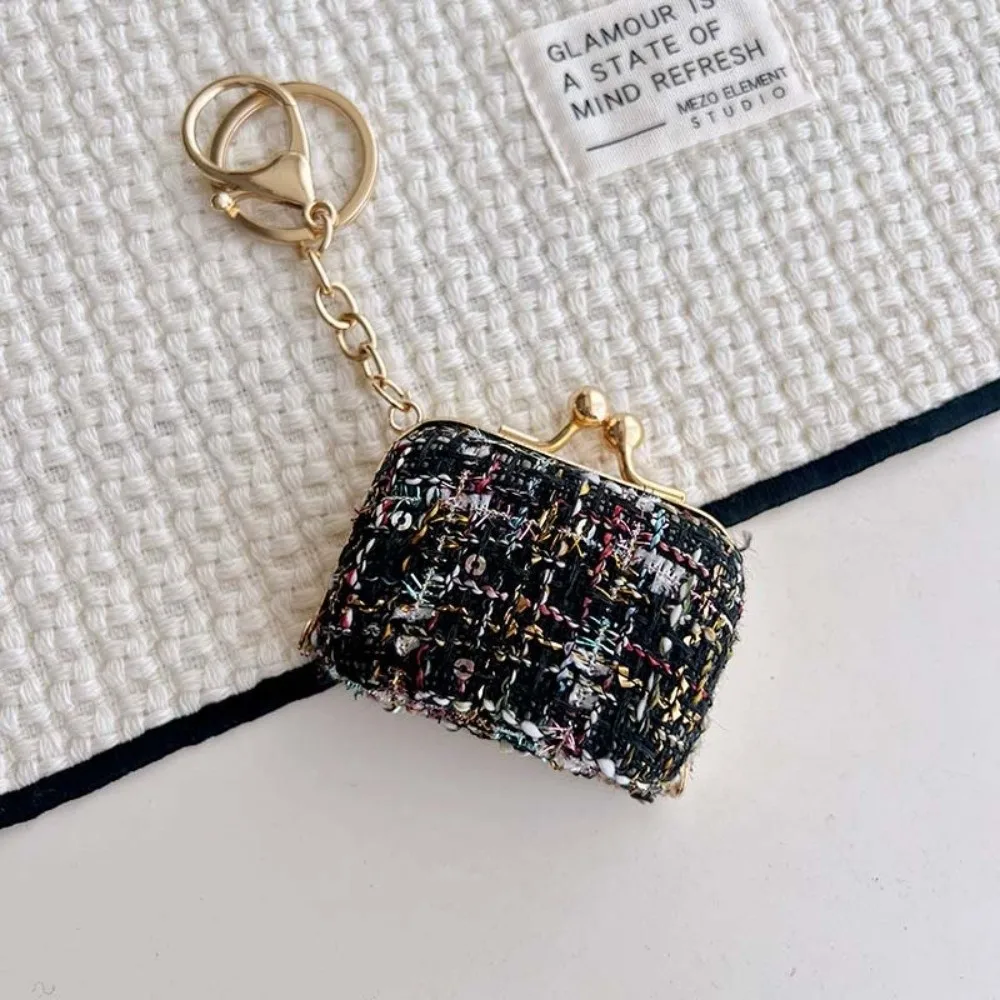 Exquisite Kiss Lock Closure Jewelry Storage Pouch Mini Portable Jewelry Box Multi-Use Colorful Pattern Coin Purse Women