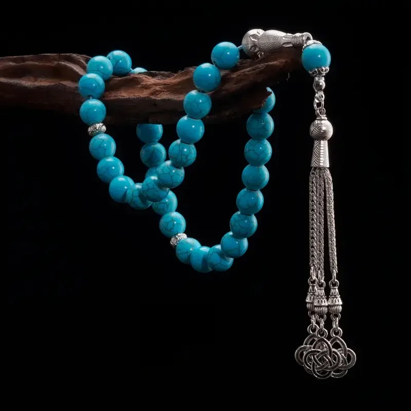 

33 Muslim Tasbih Prayer Beads Bracelet –Smooth Beads for Daily Dhikr&Reflection–Islamic Misbaha Spiritual Gift for Men & Women