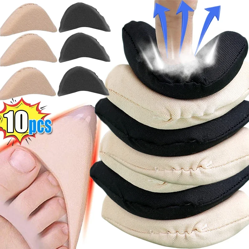 10 قطعة منصات إدراج الإسفنج الأمامية تعديل تقليل حجم الحذاء لتخفيف الآلام عالية الكعب حشو النعال الأمامية تو التوصيل حشوة وسادة #2