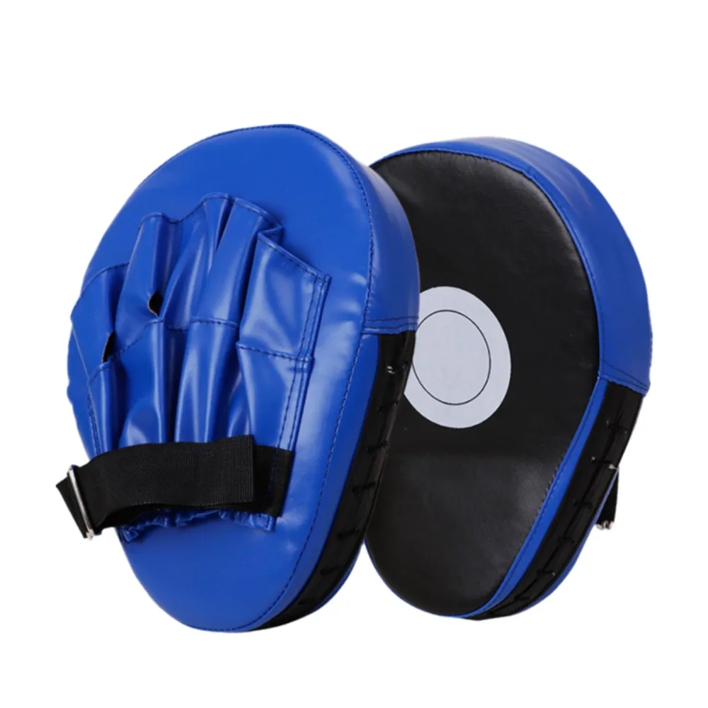 

2Pcs PU Leather Curved Boxing Hand Target Tear Resistance Good Rebound Taekwondo Kicking Target Lightweight Thickened