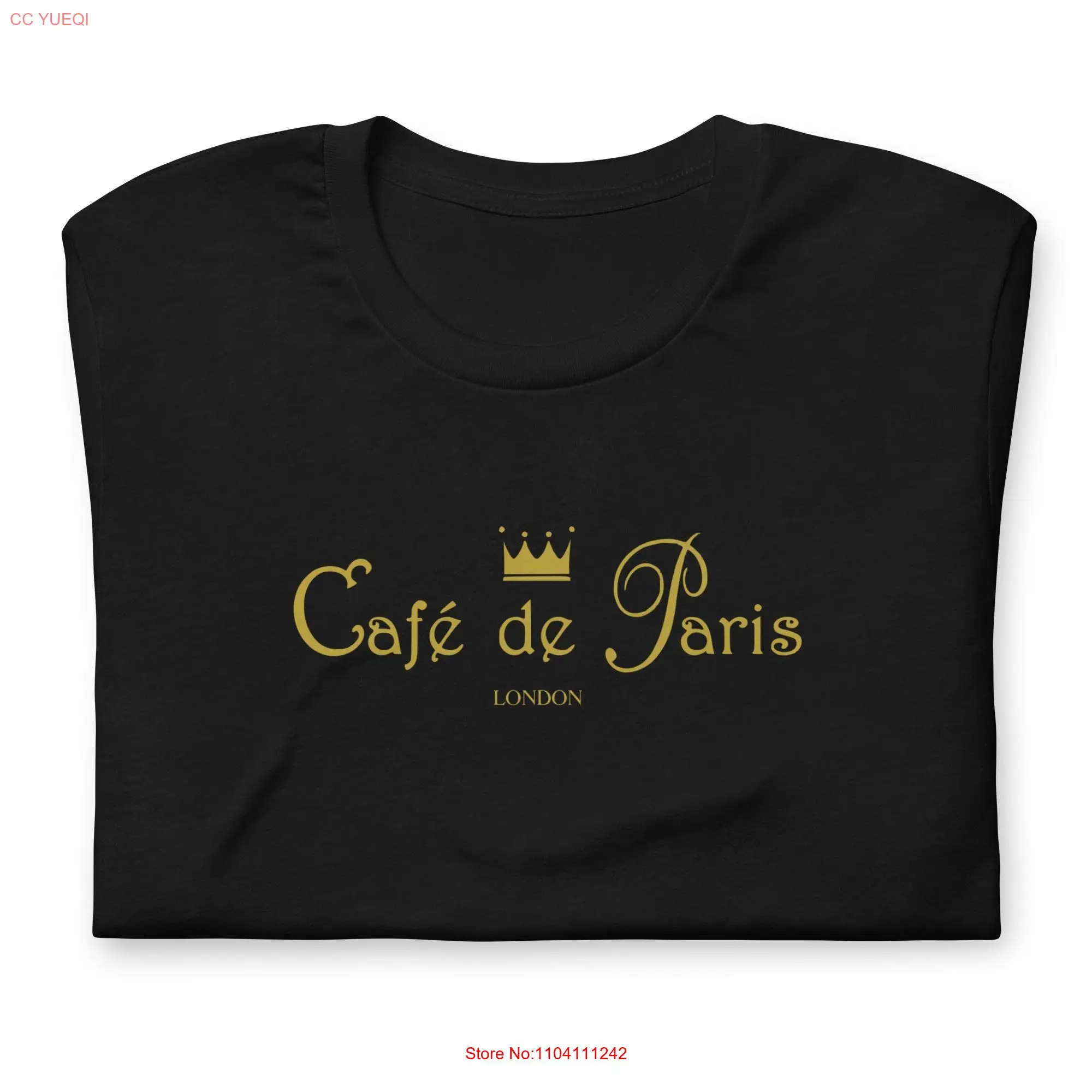 

Холщовая футболка Bella в винтажном стиле Cafe de Paris London S 3X с длинными или короткими рукавами