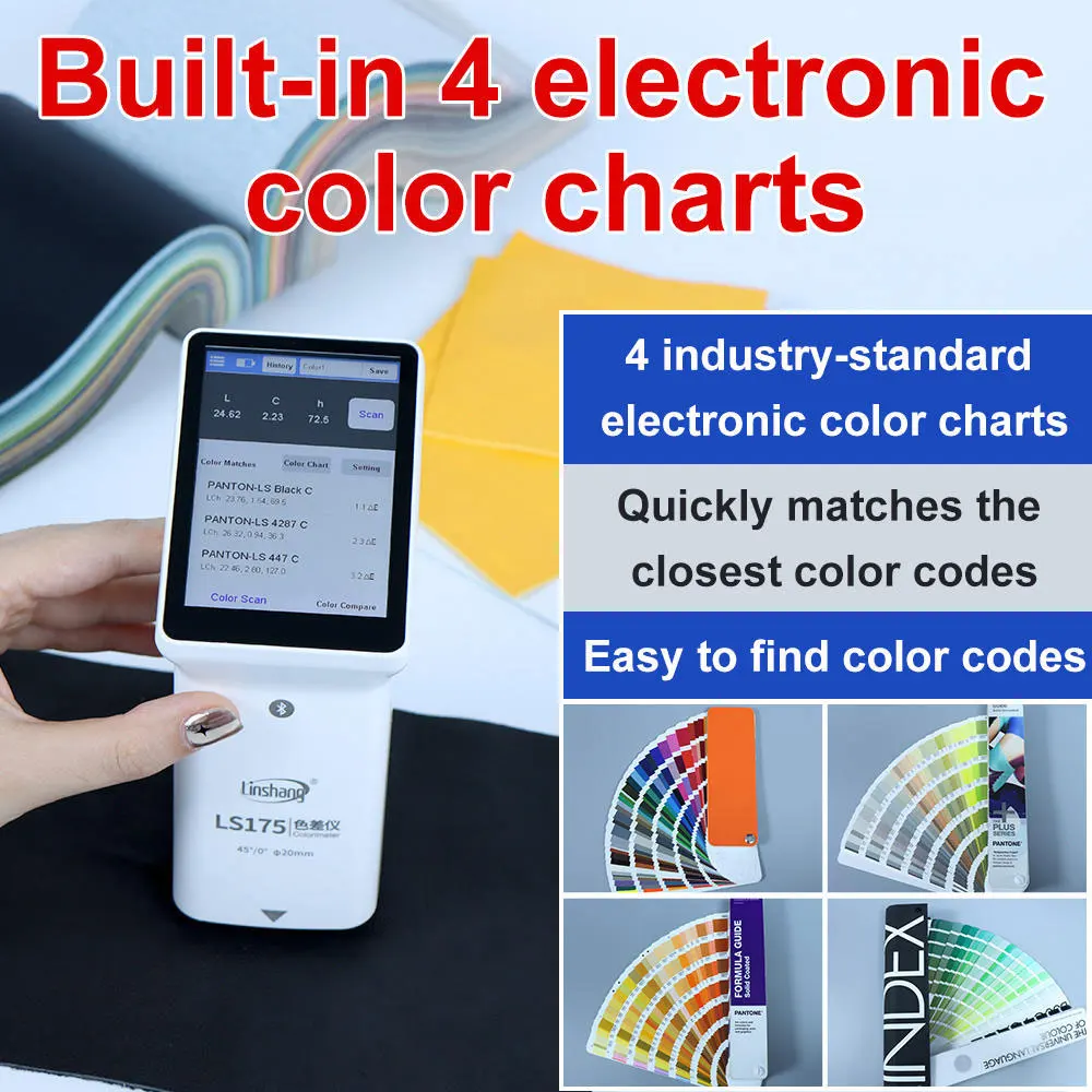 Handheld LS175 45°/0° Illumination geometry colorimeter with large 20mm measuring aperture 3.5-inch Touch Screen Color Checker